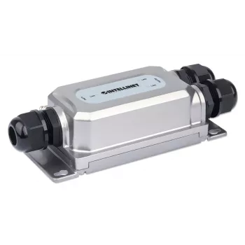 Intellinet 2-Port Outdoor Vandalproof Gigabit PoE++ Extender, Two 30 W Ports, Extends PoE up to 100 m (328 ft.), 60 W Power Budget, IEEE 802.3bt (4PPoE) Compliant, IP67 Waterproof, IK10-rated, Metal Housing