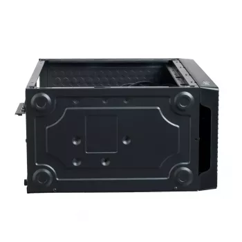 PC case Akyga AK35BK Micro Tower, Micro-ATX/Flex-ATX/Mini-ITX, max GPU 25 cm, max CPU cooler 14 cm, 2×3.5 inch + 2×2.5 inch bays, USB 2.0×2, black