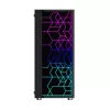 PC Case GEMBIRD Fornax 2500 Midi Tower Black — ATX/ITX support, tempered glass, RGB, 3x120mm front, 2x2.5 inch bays