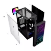 PC Case GEMBIRD Fornax 2500 Midi Tower Black — ATX/ITX support, tempered glass, RGB, 3x120mm front, 2x2.5 inch bays