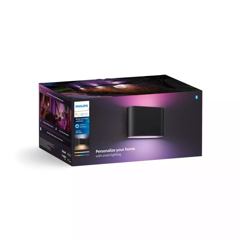 Wall Light Philips Hue Dymera Black LED Indoor/Outdoor 160 mm, 220–240V