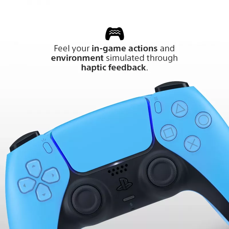 Gamepad Sony DualSense v3 Blue — Bluetooth/USB, USB-C, built-in battery, PlayStation 5 compatible