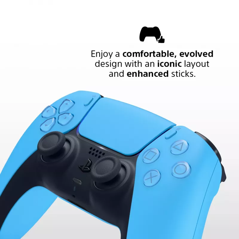 Gamepad Sony DualSense v3 Blue — Bluetooth/USB, USB-C, built-in battery, PlayStation 5 compatible