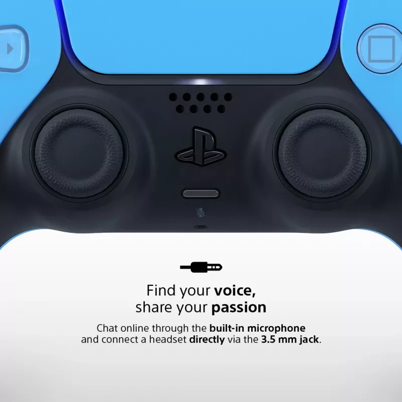 Gamepad Sony DualSense v3 Blue — Bluetooth/USB, USB-C, built-in battery, PlayStation 5 compatible