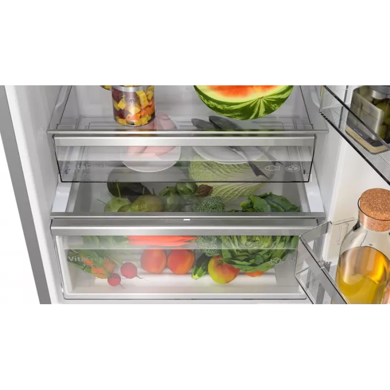 Bosch Serie 6 KGN49LBCF fridge-freezer Freestanding 440 L Black