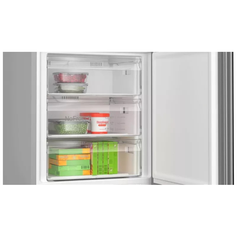 Bosch Serie 6 KGN49LBCF fridge-freezer Freestanding 440 L Black
