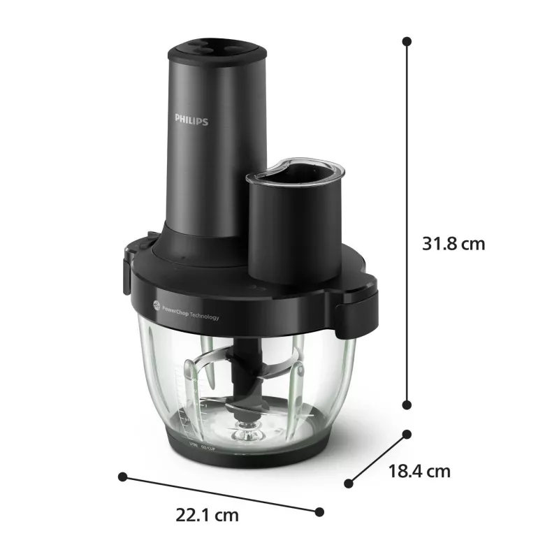 Philips 5000 series HR1507/00 electric food chopper 2 L 650 W Black
