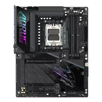 GIGABYTE X870E AORUS PRO X3D ATX Motherboard — AMD Socket AM5, 18+2+2 VRM, DDR5 up to 9000Hz (OC), 2×PCIe5 + 2×PCIe4, Wi‑Fi 7, 5GbE, USB4
