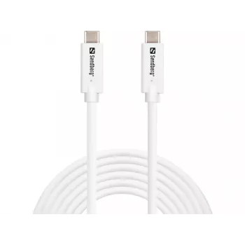 Sandberg USB-C>C USB 3.2 Gen2 100W, 3m, 3 m, USB C, USB C, USB 3.2 Gen 2 (3.1 Gen 2), 10 Gbit/s, White