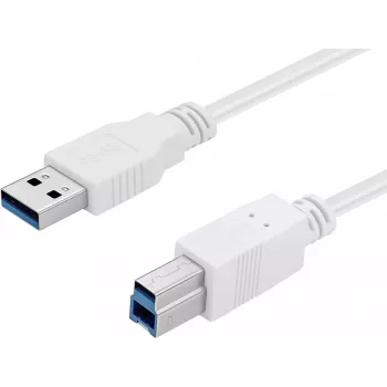 Sandberg USB 3.0 A-B Cable 1.8 m, 1.8 m, USB A, USB B, USB 3.2 Gen 1 (3.1 Gen 1), 5 Gbit/s, White