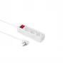 Microconnect GRU0033WS power extension 3 m 3 AC outlet(s) White