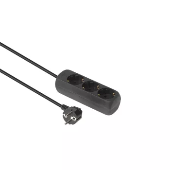 Microconnect GRU0035B power extension 5 m 3 AC outlet(s) Indoor Black