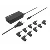Manhattan Universal Notebook/Laptop EU Power Adapter, 65W, Automatic with 9 Plug Tips, Compatible with most laptops, Ideal as Replacement Power Supply, EU Mains Power Cable, Compatible for but not limited to:Acer,Asus,Dell,Fujitsu,HP,Lenovo,Samsung,Toshiba and more