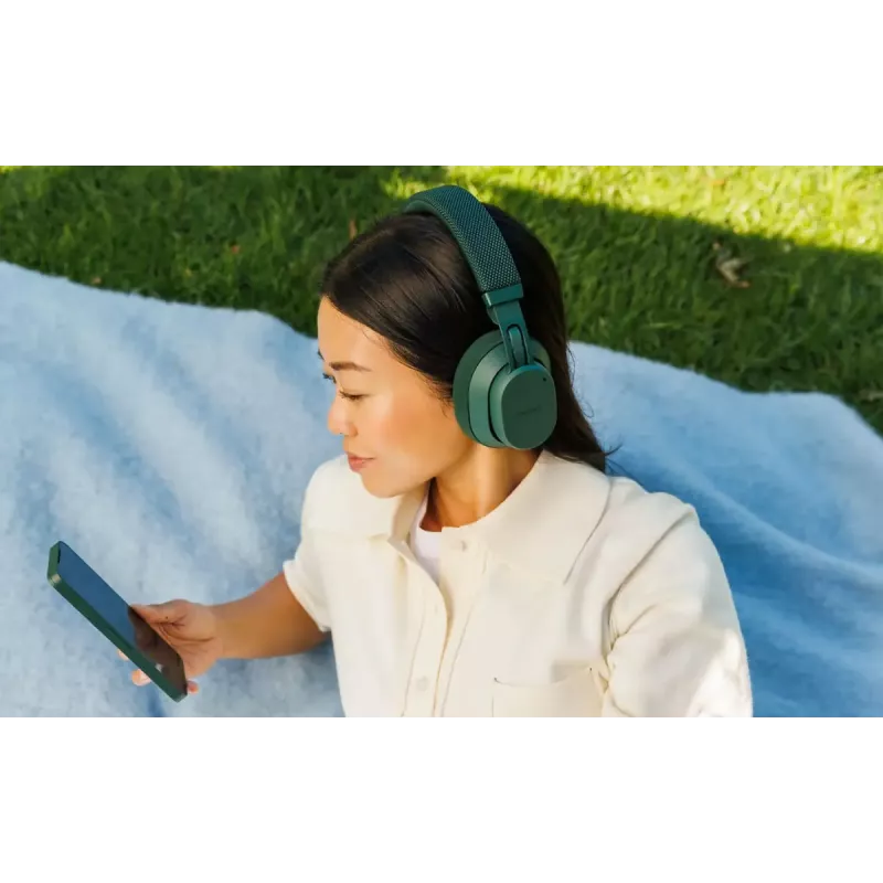 Wireless headband headset Fairphone Fairbuds XL — Bluetooth, USB-C, Calls & Music, 20–20000 Hz, 10 m range, green
