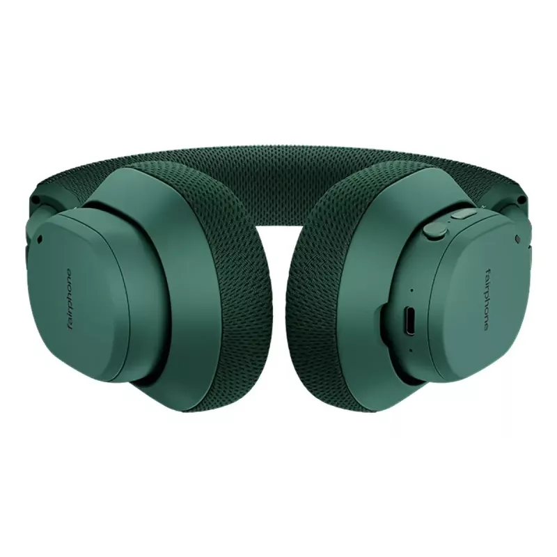 Wireless headband headset Fairphone Fairbuds XL — Bluetooth, USB-C, Calls & Music, 20–20000 Hz, 10 m range, green