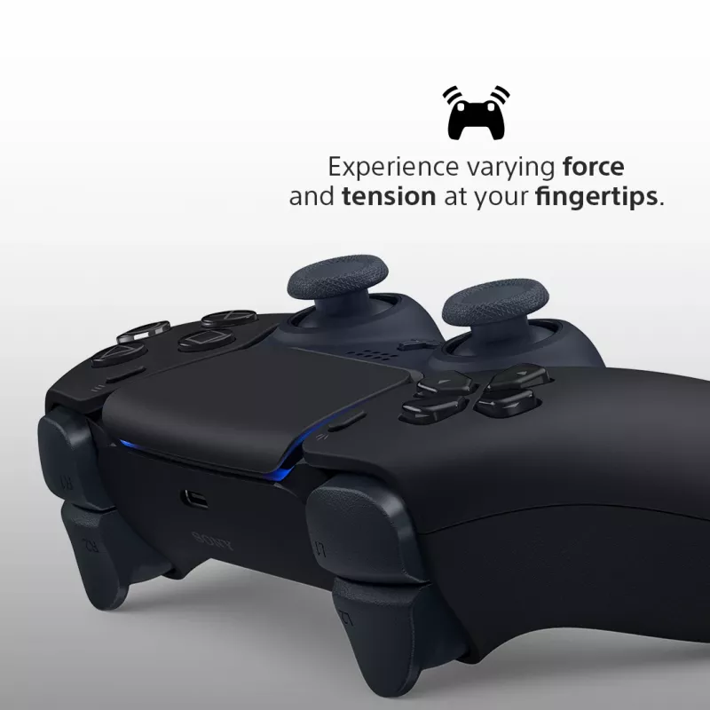Gamepad Sony DualSense v3 Black — Bluetooth/USB, PS5, built-in battery, USB-C, wired & wireless