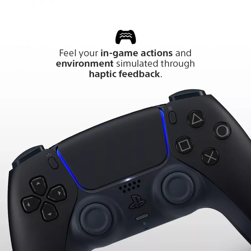 Gamepad Sony DualSense v3 Black — Bluetooth/USB, PS5, built-in battery, USB-C, wired & wireless