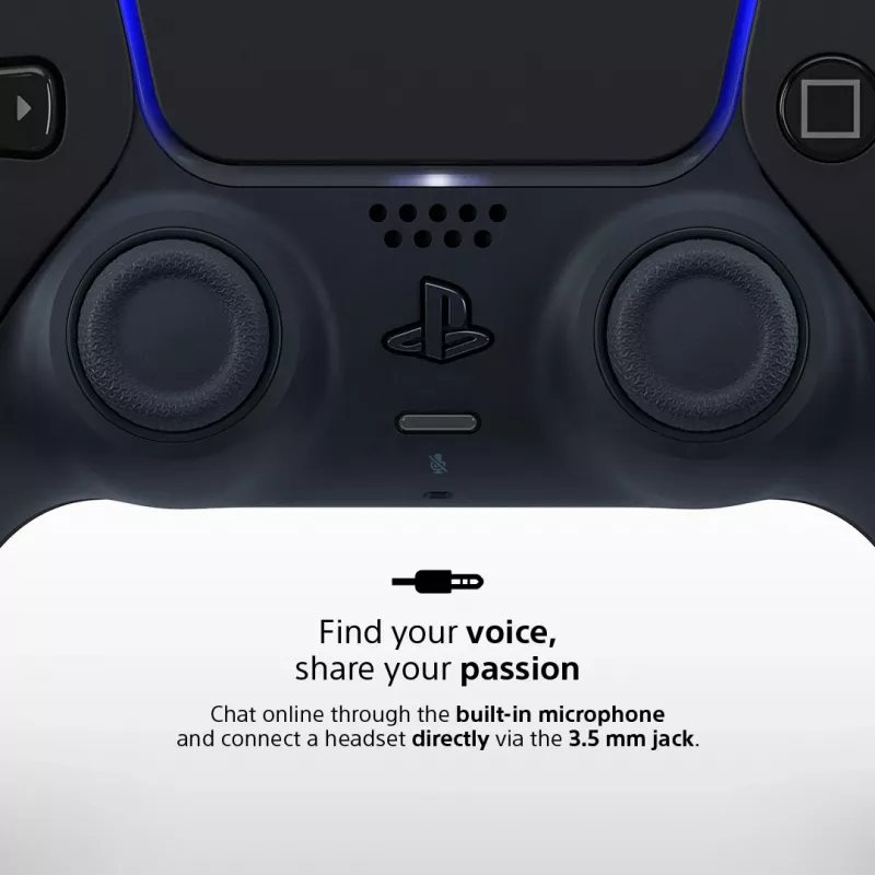 Gamepad Sony DualSense v3 Black — Bluetooth/USB, PS5, built-in battery, USB-C, wired & wireless