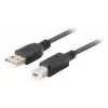 USB 2.0 cable LANBERG CA-USBA-15CU-0030-BK, USB A to USB B, 3 m, black