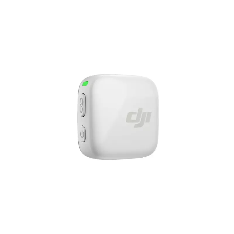 Wireless bodypack microphone transmitter DJI CP.RN.00000430.01 — 100–20000 Hz, 3.87 V battery, up to 11.5 h, white, 26.1×26.6×16 mm