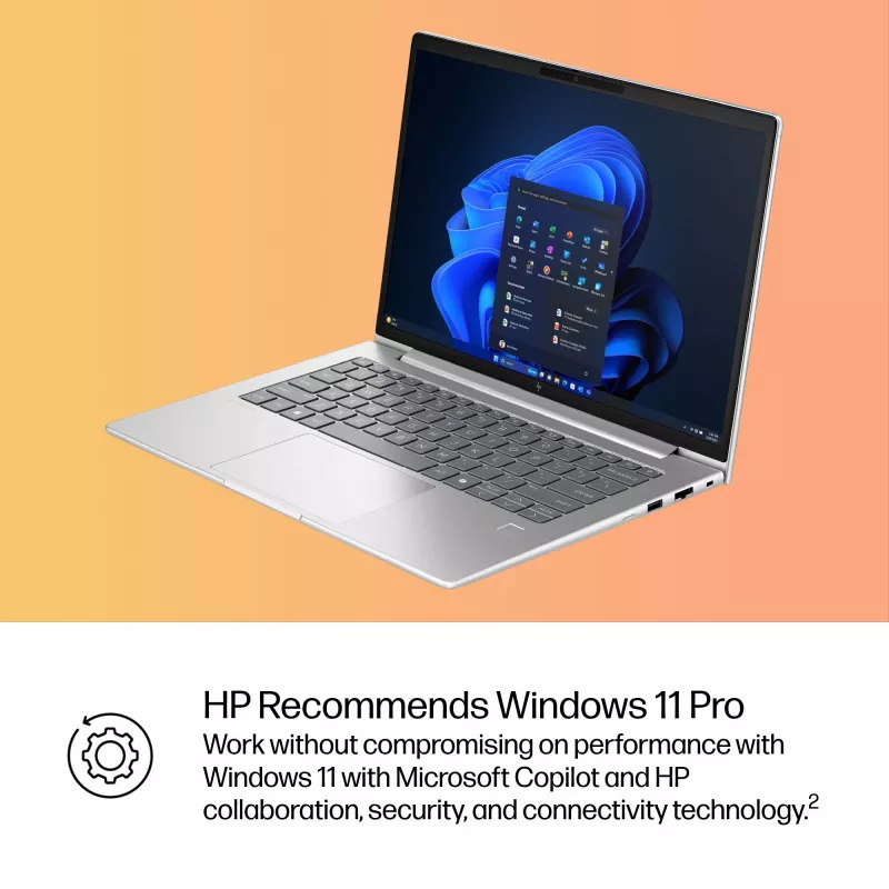HP EliteBook 6 G1i AI Intel Core Ultra 5 225U Laptop 35.6 cm (14 inch) WUXGA 24 GB DDR5-SDRAM Wi-Fi 7 (802.11be) Windows 11 Pro AI PC Silver