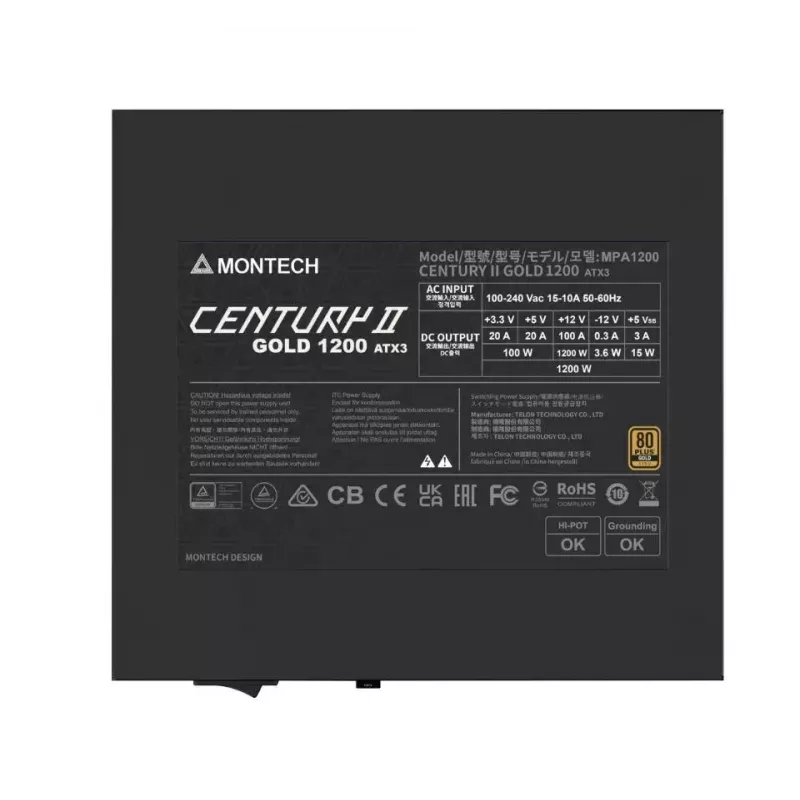 Power Supply|MONTECH|CENTURY II|ATX|1200 W|CENTURYII1200
