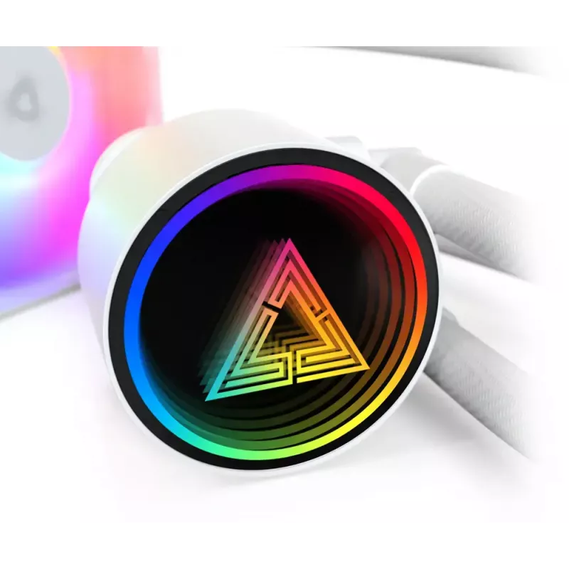 Montech LightFlow ARGB 360 Processor All-in-one liquid cooler 12 cm White 1 pc(s)