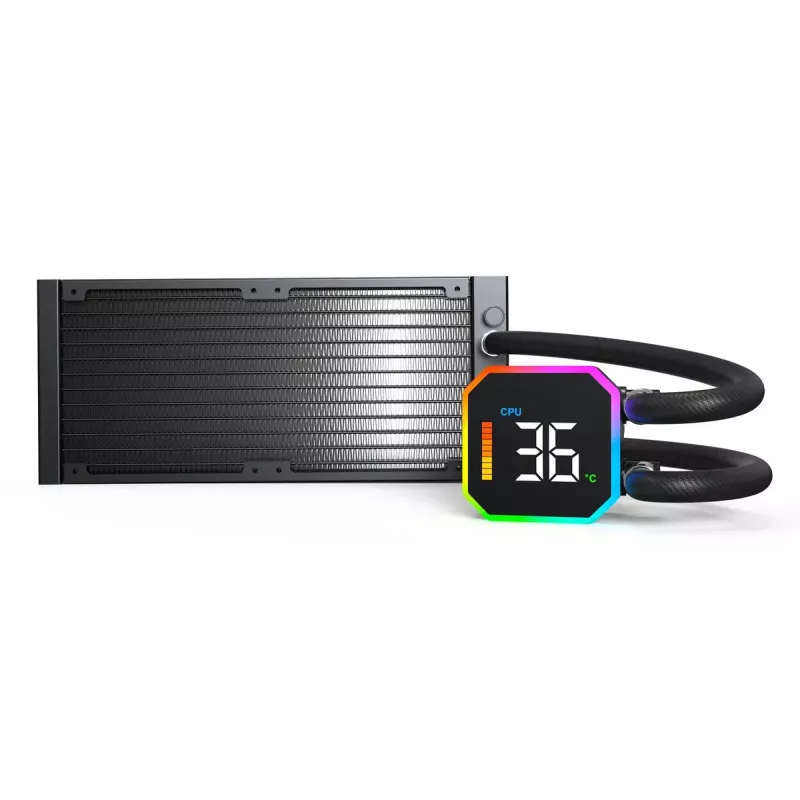 Montech HyperFlow Digital 240 Processor All-in-one liquid cooler 12 cm Black 1 pc(s)