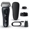 Braun Series 8 8513s Wet & Dry shaver with charging stand and travel case, fjord grey