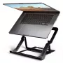 Axagon STND-LAB Aluminum stand for laptops size 10 inch–17.3 inch. Eight adjustable height and angle. Black version.
