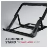 Axagon STND-LAB Aluminum stand for laptops size 10 inch–17.3 inch. Eight adjustable height and angle. Black version.