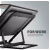 Axagon STND-LAB Aluminum stand for laptops size 10 inch–17.3 inch. Eight adjustable height and angle. Black version.