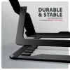 Axagon STND-LAB Aluminum stand for laptops size 10 inch–17.3 inch. Eight adjustable height and angle. Black version.