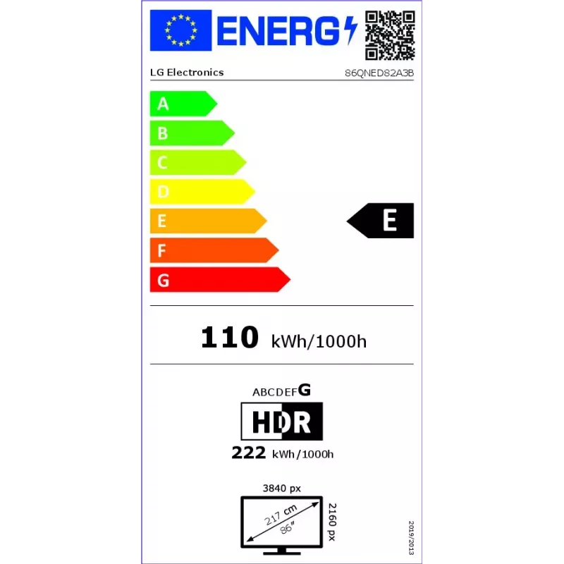 LG QNED 86QNED82A3B TV 2.18 m (86 inch) 4K Ultra HD Smart TV Wi-Fi Black