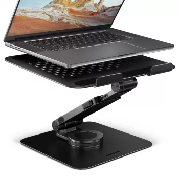 Laptop stand AXAGON STND-LRB — aluminium, 360° rotation, for 10 inch–17.3 inch, adjustable height up to 26 cm, tilt 0–180°, black