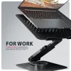 Laptop stand AXAGON STND-LRB — aluminium, 360° rotation, for 10 inch–17.3 inch, adjustable height up to 26 cm, tilt 0–180°, black
