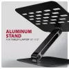 Laptop & tablet stand AXAGON STND-LQB for 10 inch–17.3 inch, aluminium, black, adjustable height 0–20.5 cm and tilt 0–180°