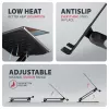 Laptop & tablet stand AXAGON STND-LQB for 10 inch–17.3 inch, aluminium, black, adjustable height 0–20.5 cm and tilt 0–180°
