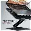 Laptop & tablet stand AXAGON STND-LQB for 10 inch–17.3 inch, aluminium, black, adjustable height 0–20.5 cm and tilt 0–180°
