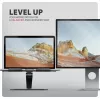 Laptop & tablet stand AXAGON STND-LQB for 10 inch–17.3 inch, aluminium, black, adjustable height 0–20.5 cm and tilt 0–180°
