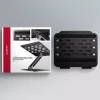 Laptop & tablet stand AXAGON STND-LQB for 10 inch–17.3 inch, aluminium, black, adjustable height 0–20.5 cm and tilt 0–180°