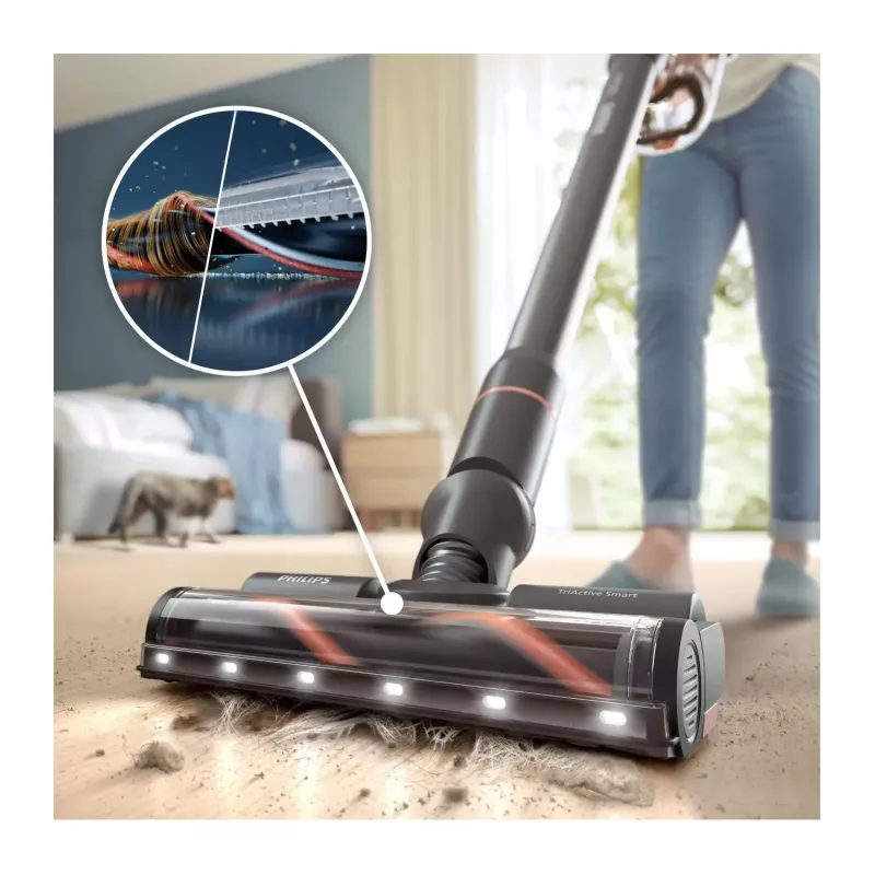 Philips XC7163/01 stick vacuum/electric broom 2-in-1 stick vacuum Battery Dry&wet Bagless 0.6 L Blue