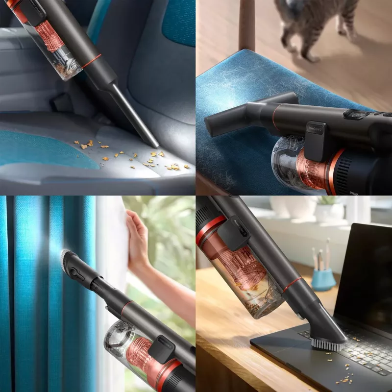 Philips XC7163/01 stick vacuum/electric broom 2-in-1 stick vacuum Battery Dry&wet Bagless 0.6 L Blue