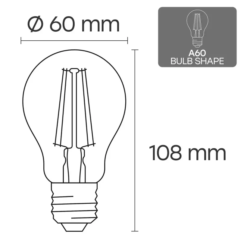 VISIONAL VS-B-10 LED Bulb, 6 W, 840 lm, 3000 K