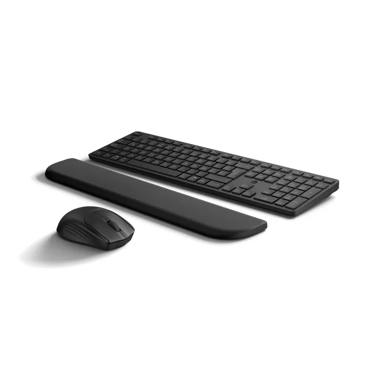 Keyboard and mouse combo HP Multi-device USB/Bluetooth PR585C with wrist rest, black, mouse included