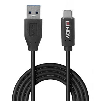 Lindy 36970 USB cable USB 3.2 Gen 2 (3.1 Gen 2) 0.5 m USB A USB C Black