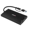 Lindy 43430 video cable adapter 0.11 m USB Type-C 2 x HDMI Black