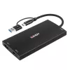 Lindy 43430 video cable adapter 0.11 m USB Type-C 2 x HDMI Black