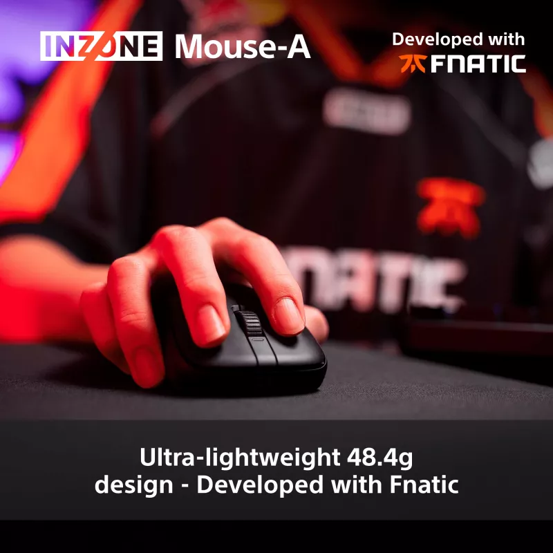 Wireless gaming mouse Sony INZONE Right-hand RF Optical 30000 DPI, 70G acceleration, wheel scroll