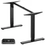 Standing desk frame ONKRON WDF221E-B, electric 2-leg, adjustable 71–118 cm, 70 kg capacity, black